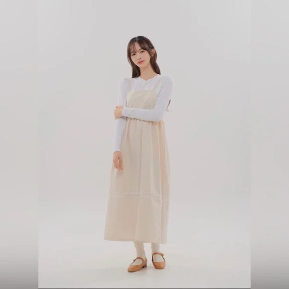 chinese dress ladies Minimalism Cotton Cami Long Dress main image 0